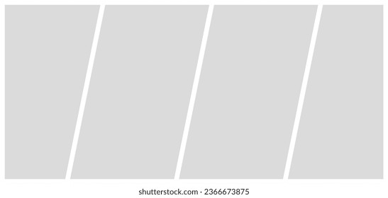 Photo collage strip effect mockup