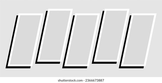 Photo collage strip effect mockup