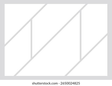 Photo collage template, empty mockup for photo montage. stock illustration