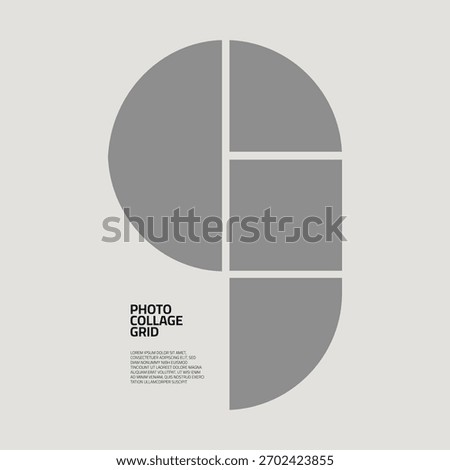 Photo collage template with fully customizable layouts for brochures, flyers, posters, covers, and social media posts; ideal for creative marketing projects.