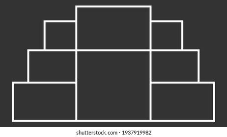 Photo collage Template for wall gallery. Photo frames. Vector illustration EPS10.