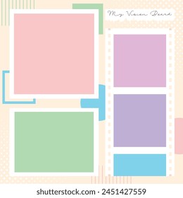 photo collage vector design template