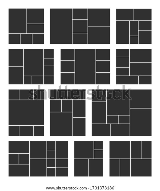 template for puzzle shape collage