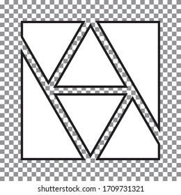 Photo collage, vector simple geometric design