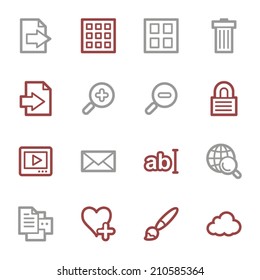 Photo collection web icons set