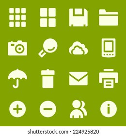 Photo collection web icons set