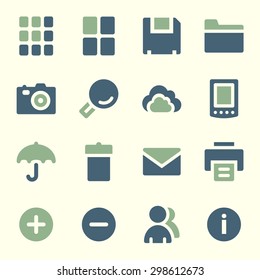 Photo collection web icons set