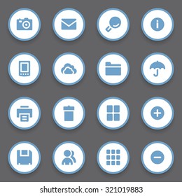 Photo collection web icons set