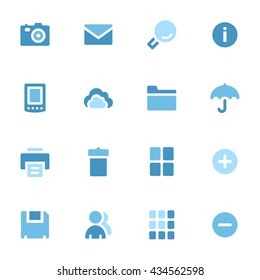 Photo collection web icons set