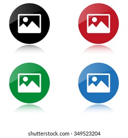 Photo - color vector icon