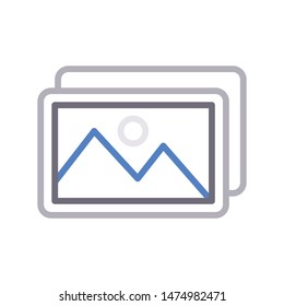 photo colour line vector icon