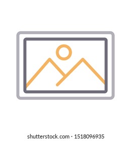 photo colour line vector icon
