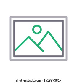 photo colour line vector icon