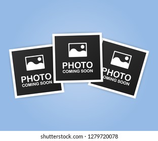Photo coming soon. Picture frame. Vector stock illustration 