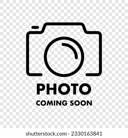 Photo coming soon. Place or button for avatar or profile photo. Social media concept. Vector