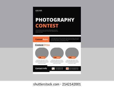 Photo Contest Flyer Template. Photography Contest Flyer Design. Drone Services Poster Leaflet Design. Cover, Flyer Design