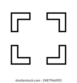 Photo corners icon illustrated in vector
