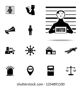 photo of the criminal icon. Police icons universal set for web and mobile