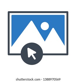 photo cursor glyph double color