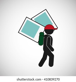 photo design, flat illustration