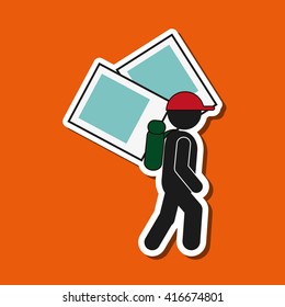 photo design, flat illustration