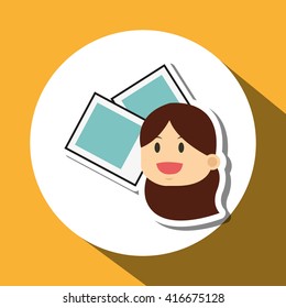 photo design, flat illustration