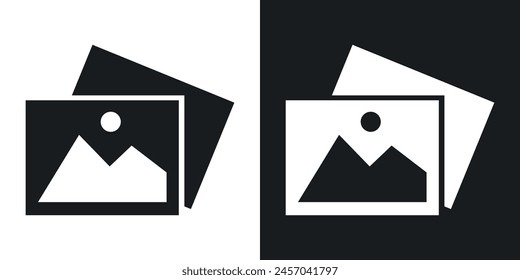 Photo Display and Gallery Setup Vector Icons for Creative Projects