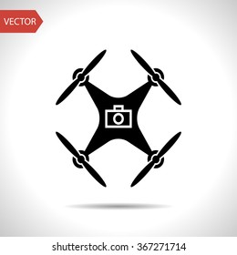 Photo Drone copter vector icon