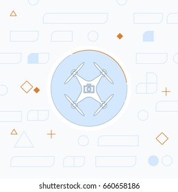 Photo Drone copter vector icon