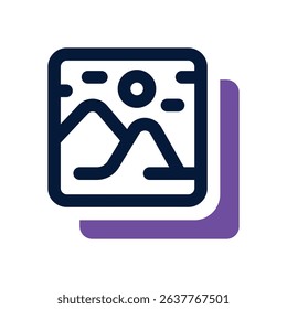 photo duotone icon. Sleek and modern vector icon for websites, mobile apps, marketing materials, and corporate design. Fully scalable and ready to use.