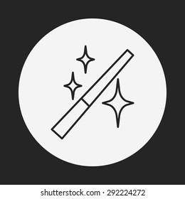 photo edit effects magic wand line icon