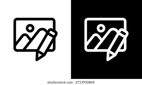 Foto Editar con diseño de conjunto de iconos