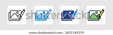 Photo Editing Icon Collection Set Multiple Style