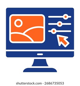 Photo Editing Icon Fill Vector Illustration