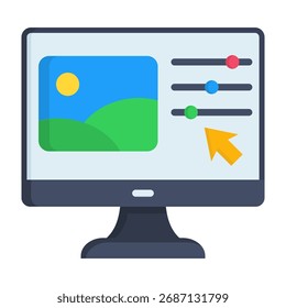 Photo Editing Icon Fill Vector Illustration