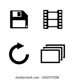 Photo Editing. Simple Related Vector Icons Set for Video, Mobile Apps, Web Sites, Print Projects and Your Design. Black Flat Illustration on White Background.