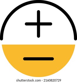 Photo editor color contrast, illustration, vector on a white background.