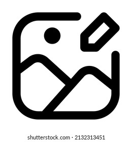 photo editor icon with black color