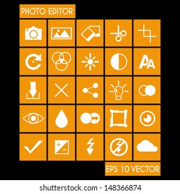 Photo Editor Icon Set