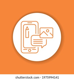 Photo editor mobile application in smartphone color glyph icon. Pictogram for web page, mobile app, promo. UI UX GUI design element.