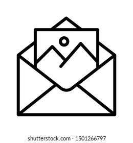 photo email thin line vector icon