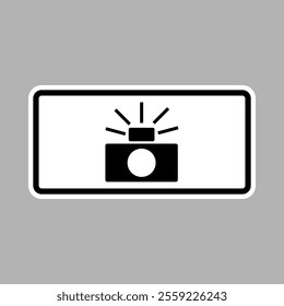 Photo Enforced Sign Symbol. Vector