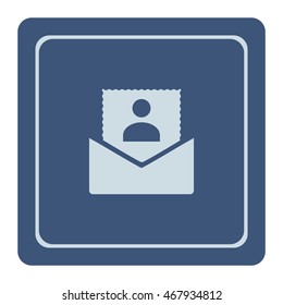Photo in an envelope, vector icon