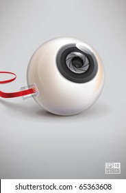 Photo eyeball, eps10 vector
