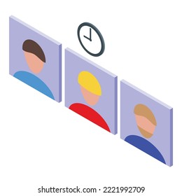 Photo family memory icon isometric vector. Image frame. Album paper