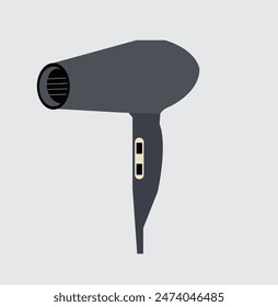 Photo of Fashionable and black hair dryer for hairdressing