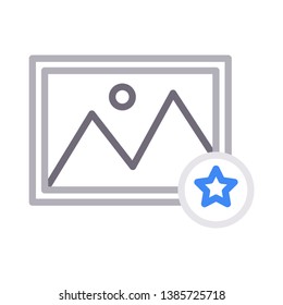 photo favorite color line icon
