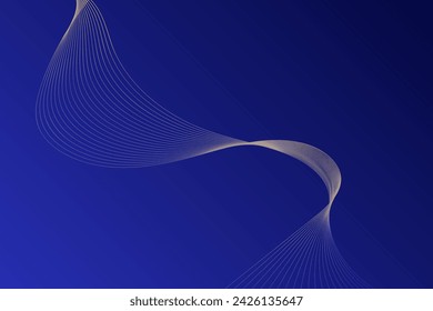 A photo featuring a blue background with distinct white wavy lines arranged in various patterns