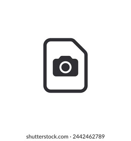 Photo file. Camera icon. Video file. Media sign. Document icon. Download photo. Computer file. Video format. Multimedia. Presentation. Photography symbol. Snapshot. Office document. Photo salon. 