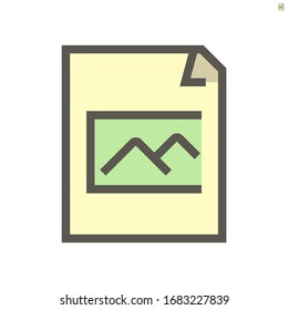 Photo file document vector icon design, 48X48 pixel perfect and editable stroke.